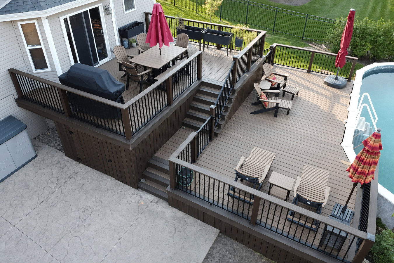 Multi-level decks in Corona, CA